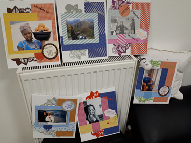 VDI en matériel créatif animatrice en scrapbooking variante de sketch chouponline