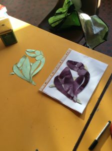 découpe gabarit et verre correspondants