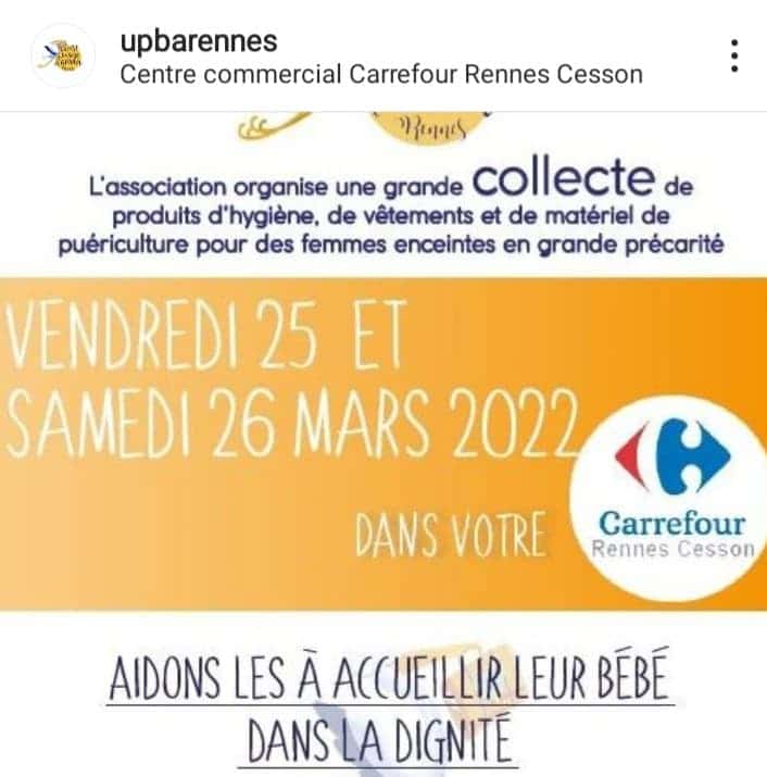 partenariat upbda collecte à carrefour chouponline