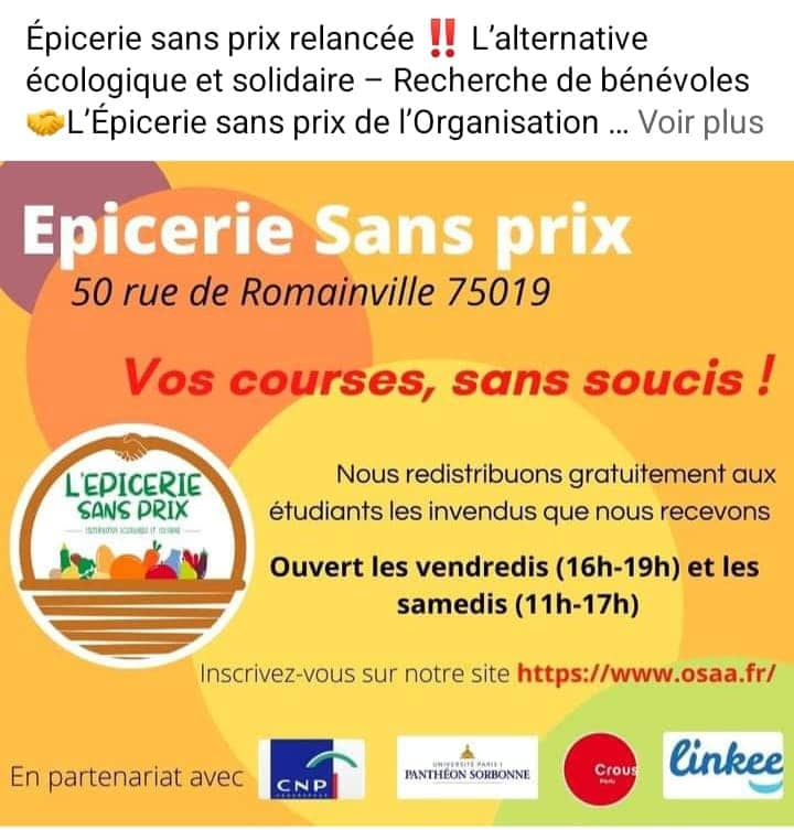 affiche recherche benevole chouponline epicerie sans prix