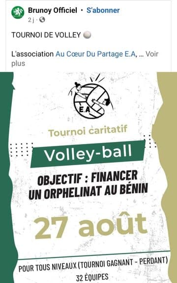 organiser une collecte sans demander la charité chouponline tournoi de volley